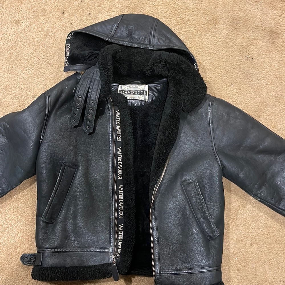 Walter Davoucci Sheepskin Shearling Bomber Jacket